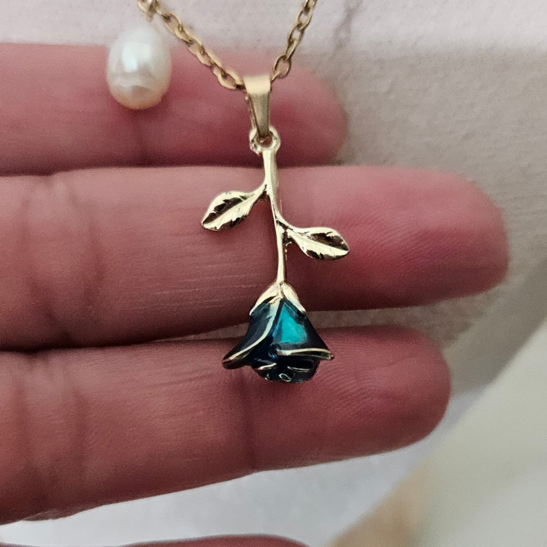Collar Flor Azul