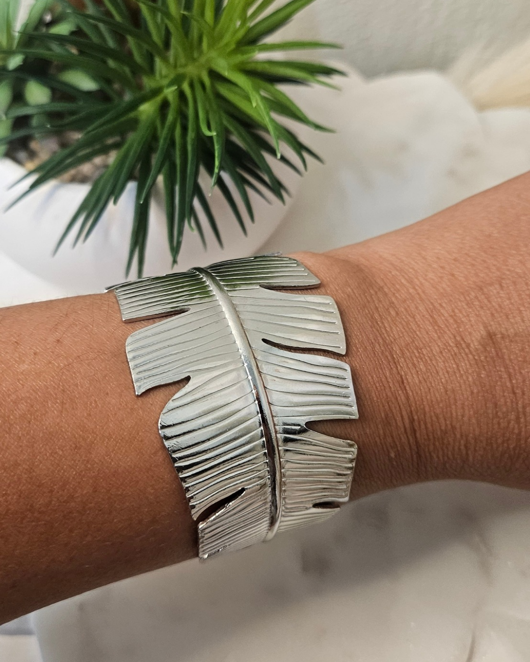 Bangle hoja plata