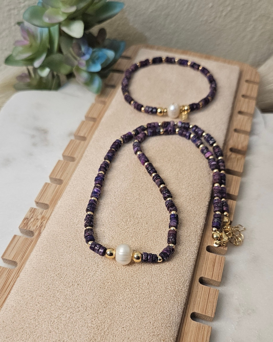 Collar y Pulsera Cornelia Violeta