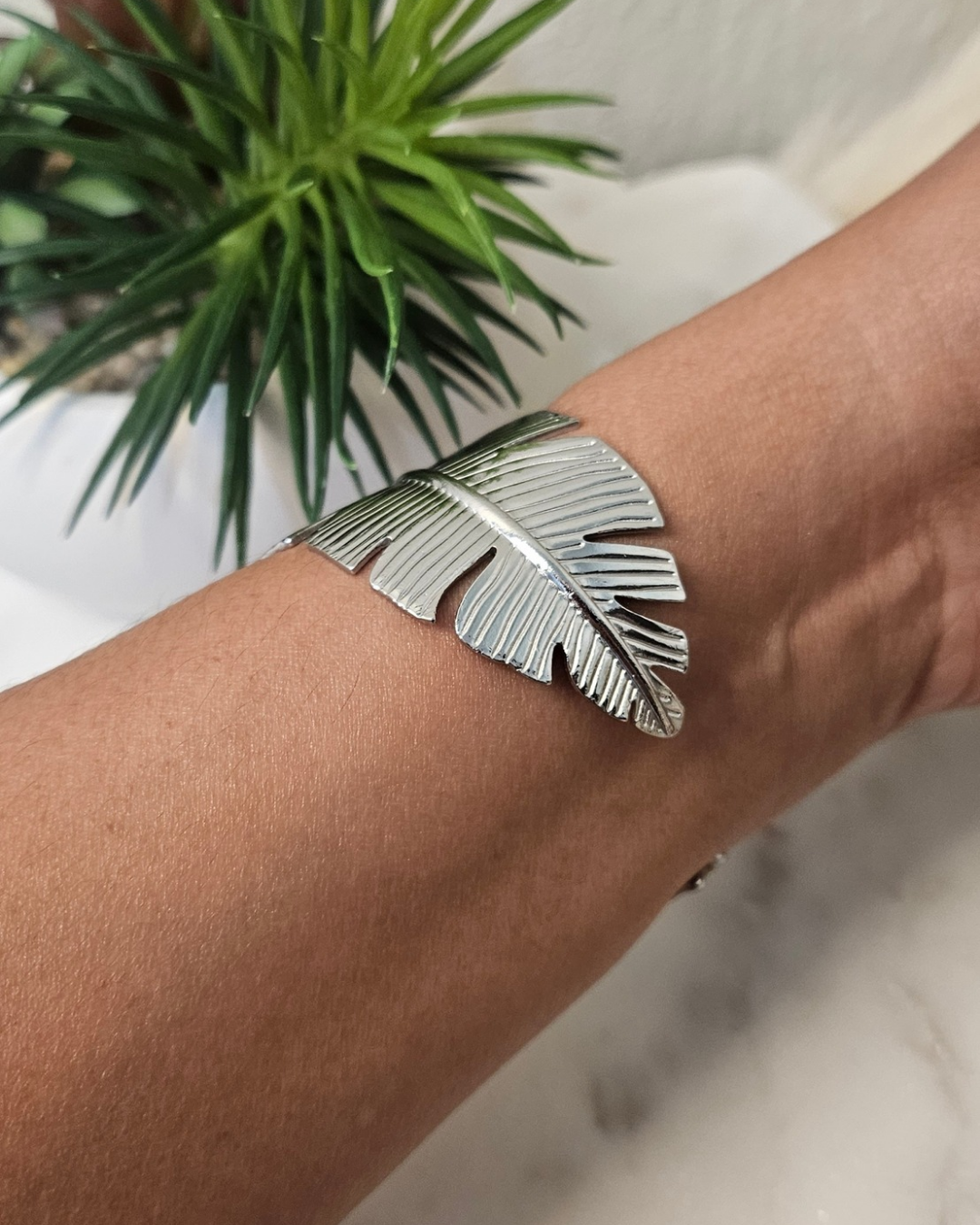 Bangle hoja plata