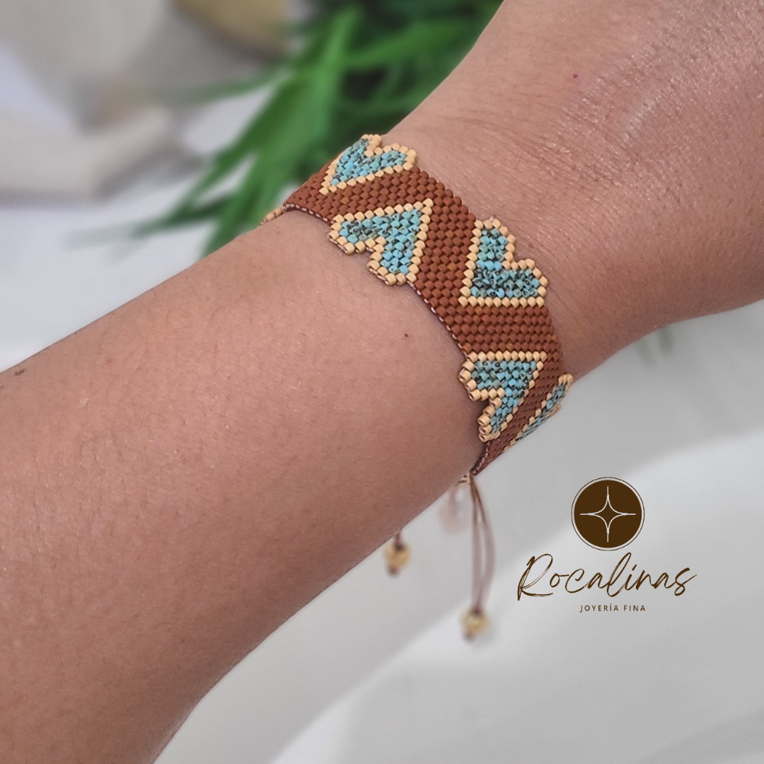 Pulsera Corazón Turquesa