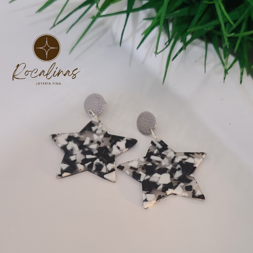 Aretes Blanco y Negro