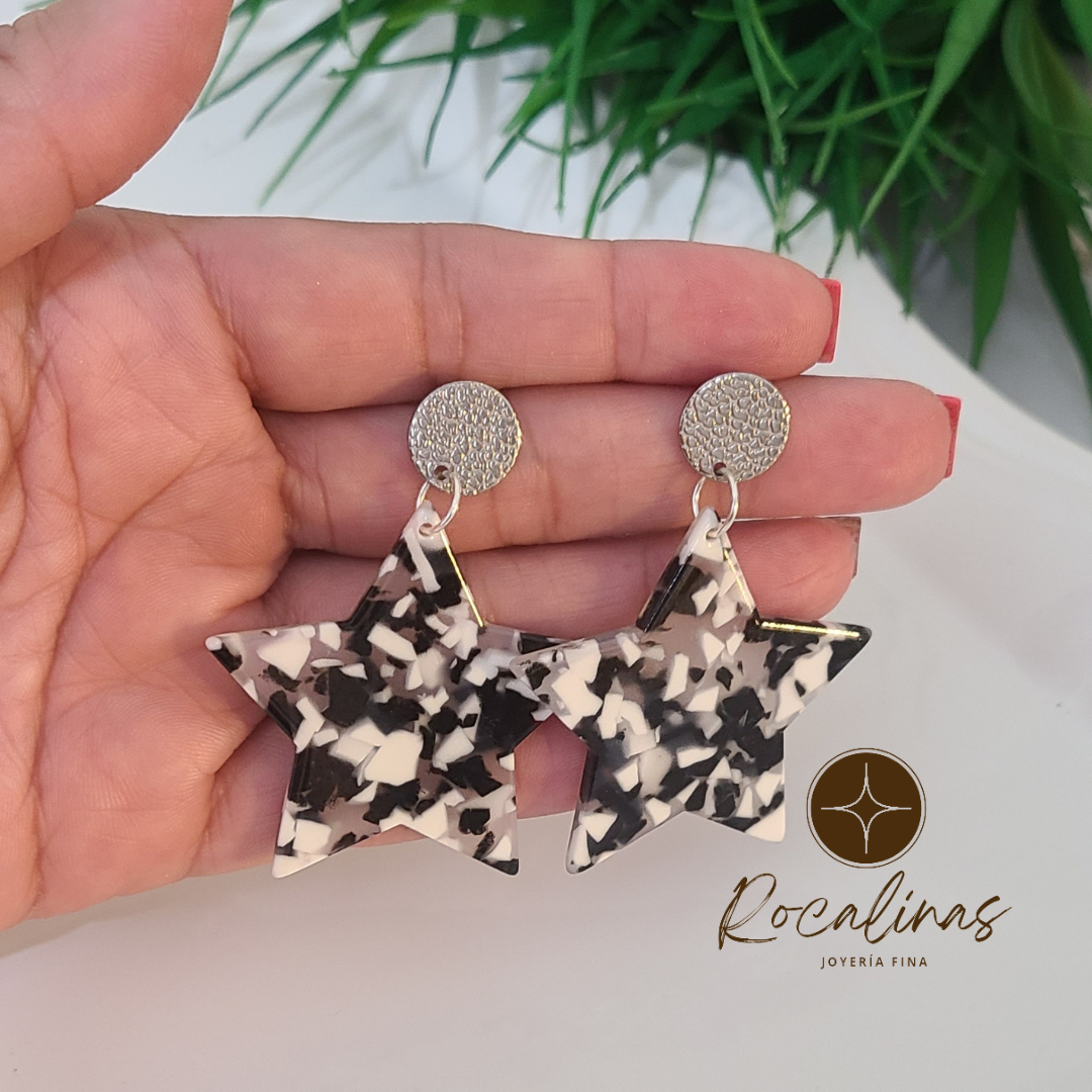 Aretes Blanco y Negro