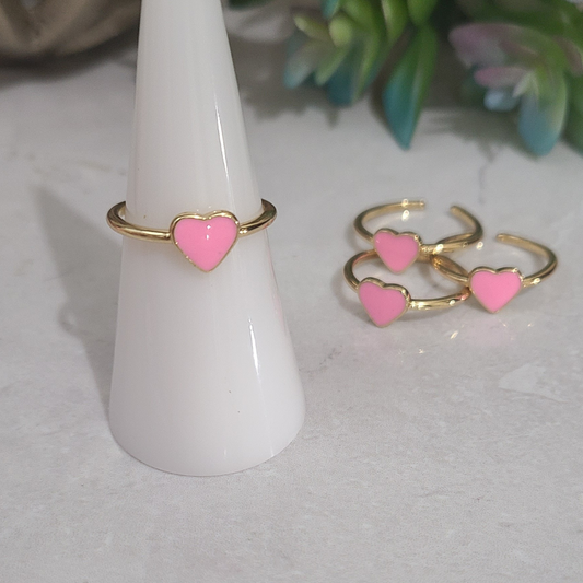 Anillo Corazón Rosa